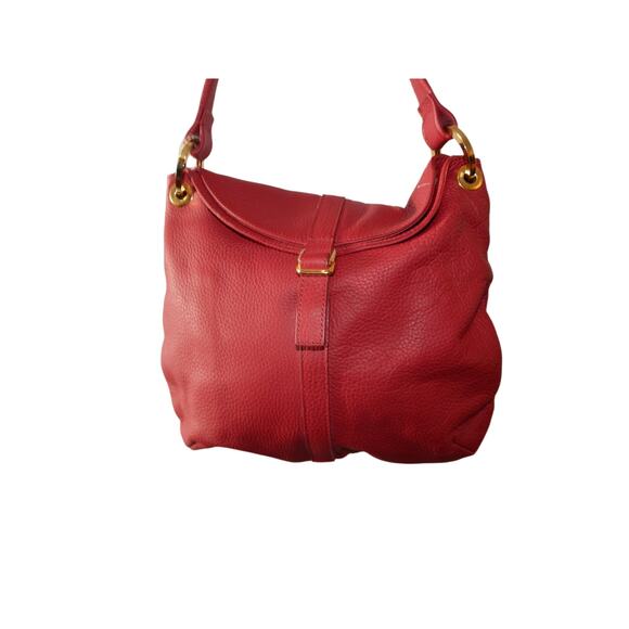 Barr + Barr Red Leather Hobo Shoulder Handbag EUC - Picture 6 of 7
